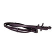 Heritage english leather continental reins in black leather with smooth texture and sturdy metal hardware