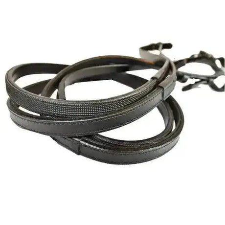 Heritage English Leather Inside Grip Reins Havana Reins Barnstaple Equestrian Supplies