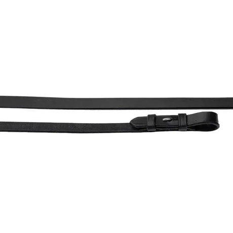 Heritage english leather plain reins black leather riding belt with simple buckle for durable embossed use