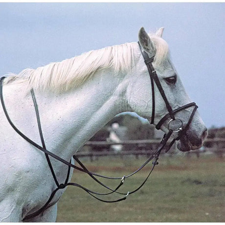 Heritage English Leather Running Martingale Black Cob Breastplates & Martingales Barnstaple Equestrian Supplies