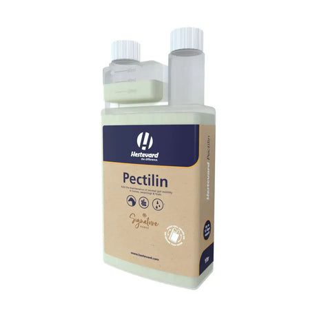 Hestevard pectilin 1l bottle with beige and navy label containing pale green liquid for horse digestive gut balancers