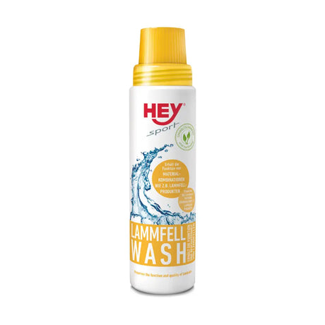 Yellow-capped hey sport lambskin wash bottle for wool and leather-textile combinations fabric softening