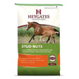 Green and orange bag of heygates stud nuts horse feed from heygates country feeds for stud horse nutrition