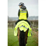Hi-Vis Equisafety Polite Winter Exercise Sheet Wraparound Yellow Pony Exercise Sheets