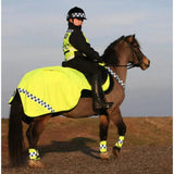 Hi-Vis Equisafety Polite Winter Exercise Sheet Wraparound Yellow Pony Exercise Sheets Barnstaple Equestrian Supplies