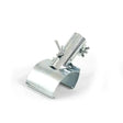 Silver hillbrush galvanised steel clamp with adjustable wing nuts and large double hole for secure pipe fixing