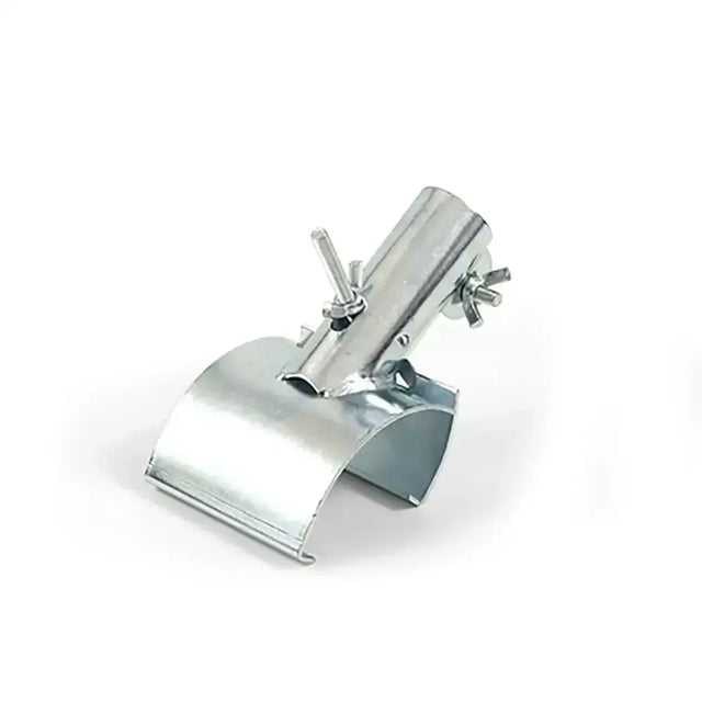 Silver hillbrush galvanised steel clamp with adjustable wing nuts and large double hole for secure pipe fixing