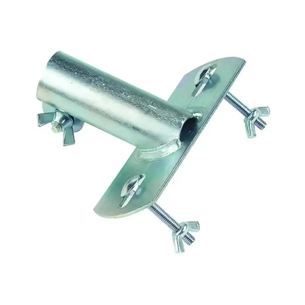 Hillbrush galvanised steel socket with wing nuts bolts made of galvanized metal with flat mounting plate clamp