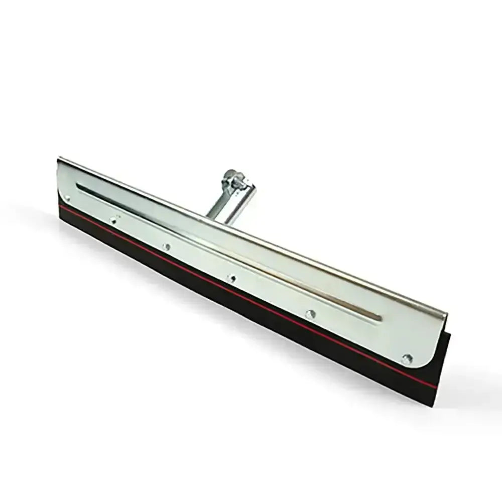 Hillbrush heavy duty metal squeegee 461mm with silver metal handle black rubber blade and red trim duty metal squeegee