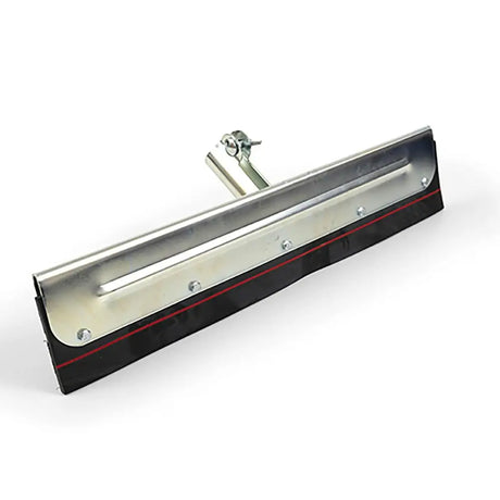 Hillbrush heavy duty metal squeegee 461mm with stainless steel body black rubber blade and red trim for tough jobs