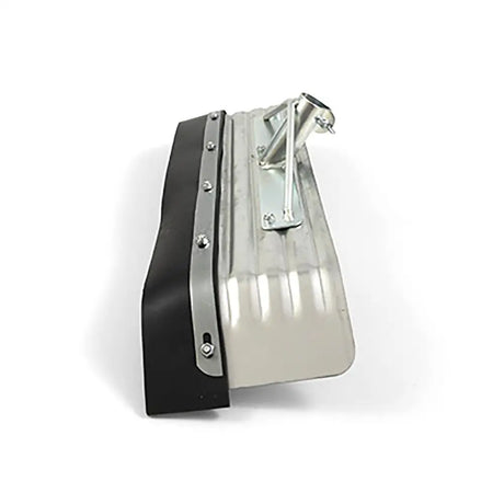 Silver metallic motorcycle front fender with black rubber strip and bolted bracket for hillbrush heavy duty winged squeegee