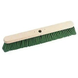 Hillbrush Industrial Extra Stiff Platform Broom Head Pvc 457 mm Green Yard Brooms