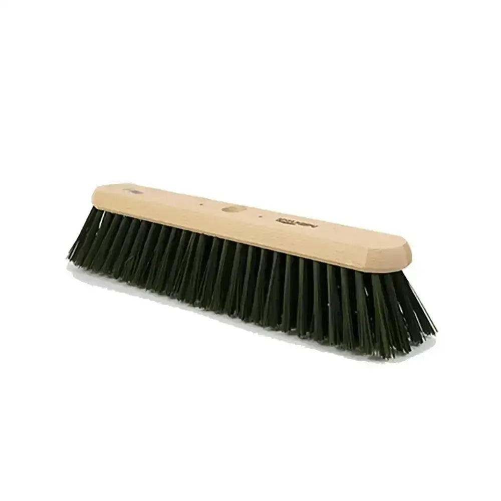 Hillbrush Industrial Extra Stiff Platform Broom Head Pvc 457 mm Green Yard Brooms