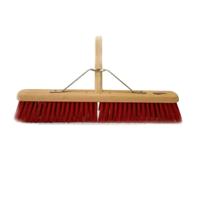 Hillbrush Industrial Medium Platform Broom Pvc 610 mm Red Yard Brooms