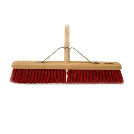 Hillbrush Industrial Medium Platform Broom Pvc 610 MM Red Barnstaple Equestrian Supplies