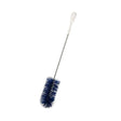 Hillbrush medium tufted small tube brush with blue bristle 64mm tufted small white plastic handle and metal shaft