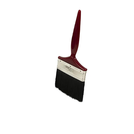 Hillbrush premier soft paint brush with red handle black bristles and silver metal ferrule brush premier 100mm
