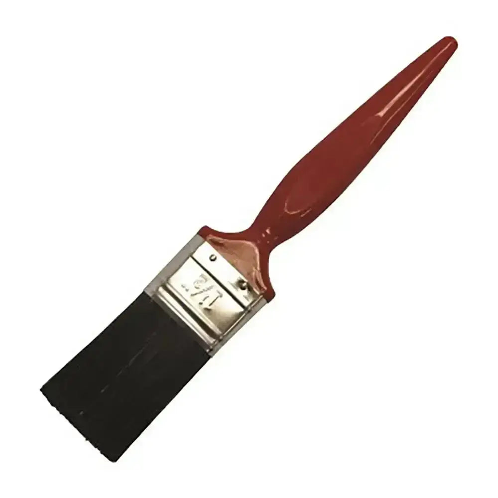Red-handled hillbrush premier soft paint brush with black bristles and silver ferrule brush premier 100mm