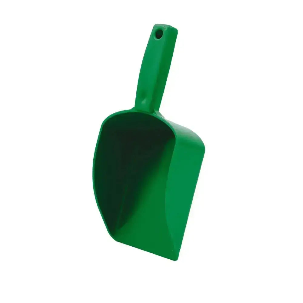 Green Hillbrush seamless hand scoop 146mm with sturdy handle and smooth curved seamless polypropylene scoop