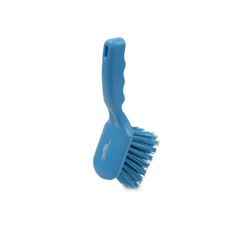 Hillbrush Short Handled Stiff Brush/Antimicrobial Additive 254 mm Blue Yard Brooms