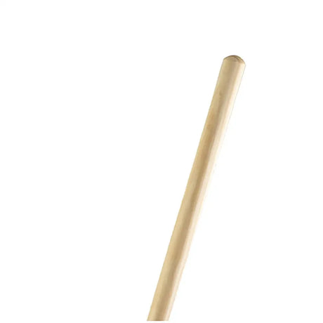 Light-colored wooden hillbrush threaded wooden handle with smooth rounded ends for threaded wooden brush use