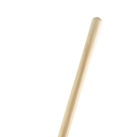 Light beige hillbrush wooden handle with smooth rounded ends made from quality wooden handle grade material
