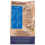 Hilton herbs easy mare supplement packaging with blue and beige herbal design for horse hormone supplements