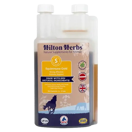 Hilton Herbs Equimmune Gold 1 Litre Immune Support Supplements Barnstaple Equestrian Supplies