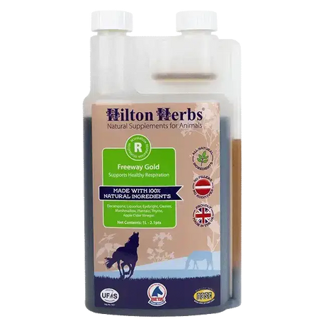 Hilton Herbs Freeway Gold 1 Litre Respirative Supplements Barnstaple Equestrian Supplies