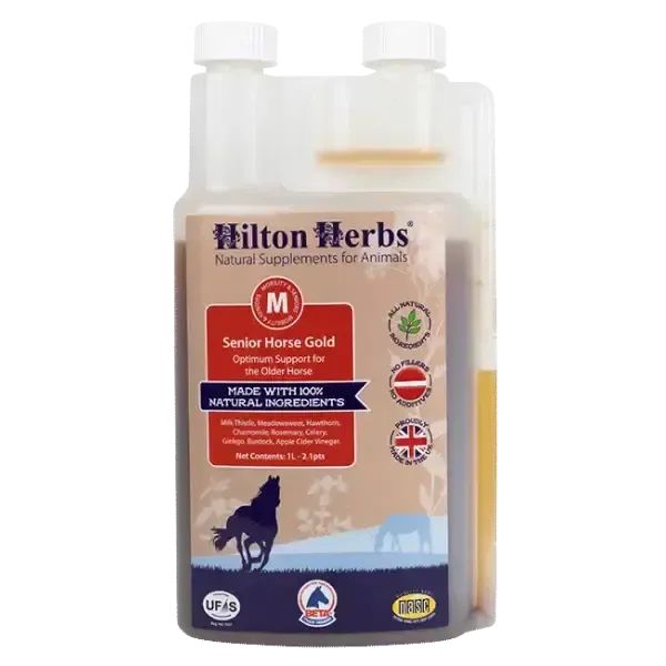 Hilton Herbs Senior Horse Gold 1 Litre Veteran Horse Supplements
