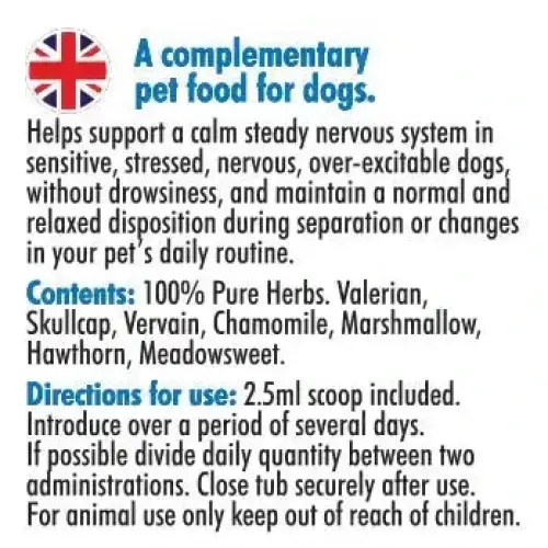 Hilton Herbs Tranquillity Tub For Dogs 125G Dog Supplements