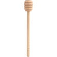 Natural wood honey spoon with rounded segmented head and smooth handle ideal for honey and equestrian use