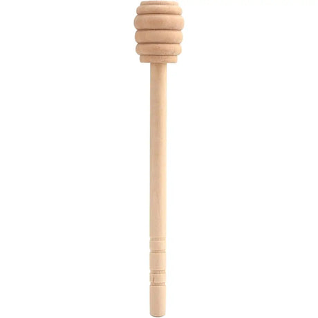 Natural wood honey spoon with rounded segmented head and smooth handle ideal for honey and equestrian use