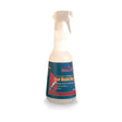 Clear plastic spray bottle with white trigger labeled farriers friend hoof health spray to prevent sole and hoof ailments