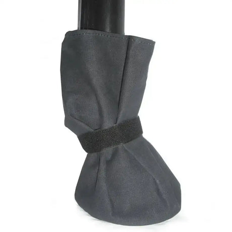Black fabric protective cover with elastic strap for hoof it poultice boots reuseable canvass poultice boot