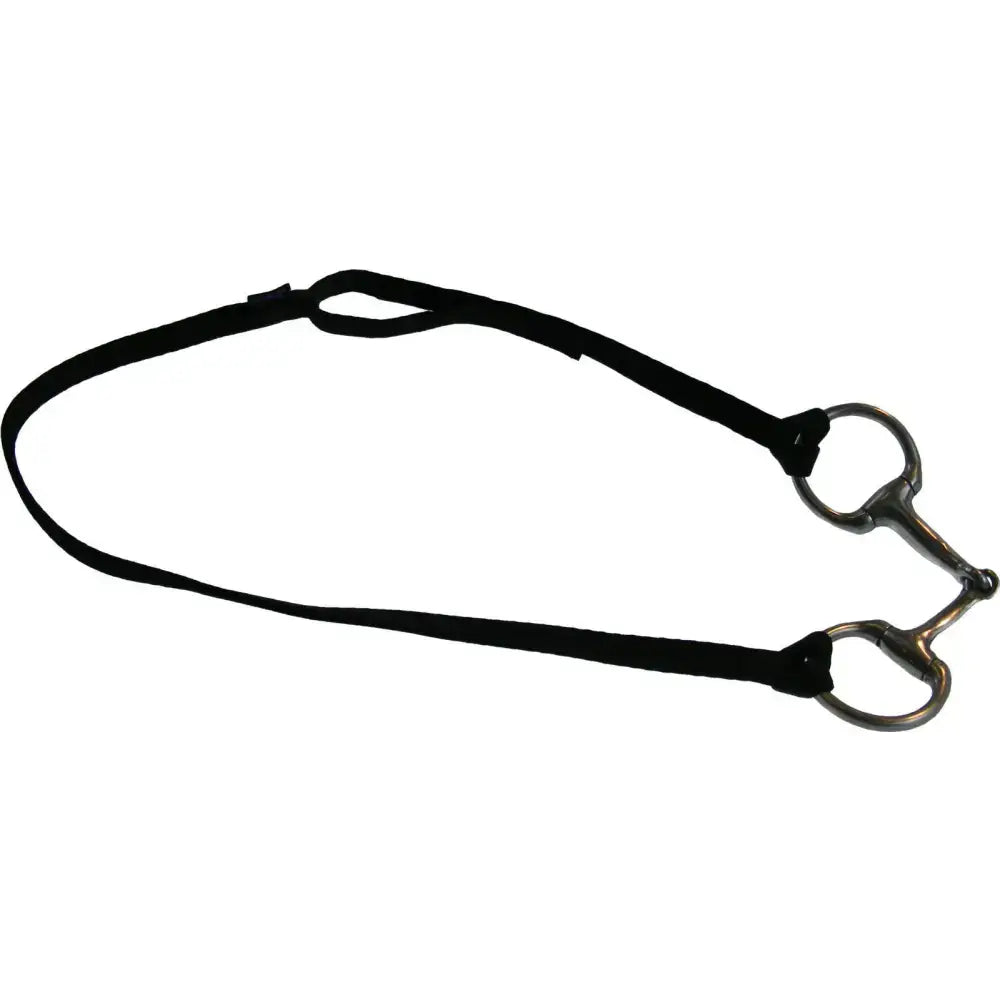 Black leather loop slip head with silver horse bit and velcro bit carrier for easy attachment and control