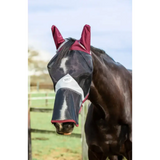 Swish Horse Fly Mask With Nose - Burgundy XSmall (Small Pony) Fly Masks