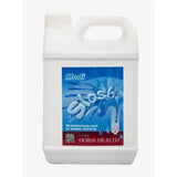 White plastic jug of medi slos medicated antiseptic wash for horse health medi designed for horse health care