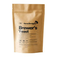 A tan resealable 1kg pouch of horse straights direct brewer’s yeast with black text and a horse logo