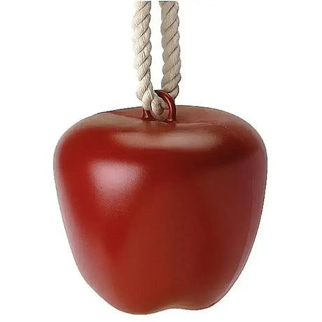 Red candy apple red horsemen’s pride jolly apple hanging ornament with braided rope loop top for easy display