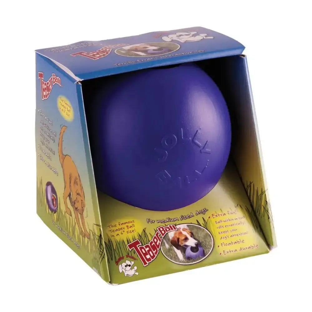 Horsemen's Pride Jolly Ball Teaser Blue 6" Dog Toy