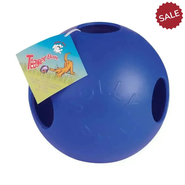 Horsemen's Pride Jolly Ball Teaser Blue 6" Dog Toys