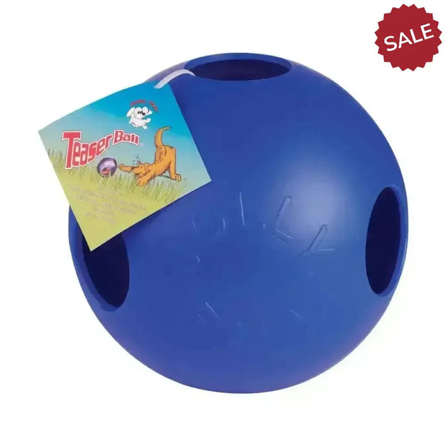 Horsemen's Pride Jolly Ball Teaser Blue 6" Dog Toys