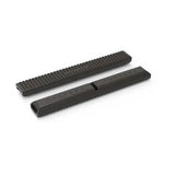 Black textured grip panels with matte finish and raised ridges for horsena no impact gel chain guard comfort gel chain use