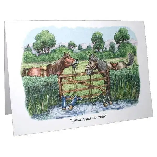 Horses and Ponies Greeting Cards By Armand Foster Irritating You Too Gifts Barnstaple Equestrian Supplies