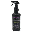 Black plastic spray bottle of horsewise coat sheen and conditioner with tea tree oil for glossy horsewise coat care