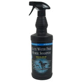 Black plastic spray bottle of Horsewise Elite water free horse shampoo with tea tree oil for easy grooming