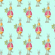 A horsey christmas gift wrap with whimsical orange creatures in red vests holding mistletoe wrapping paper silly filly