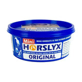 Blue plastic container of horslyx original balancer nutrient rich balancer horse lick for horses