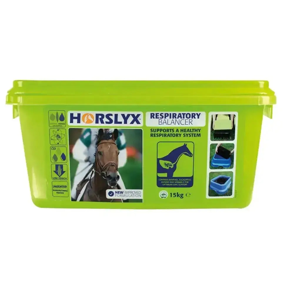 Bright lime green horslyx respiratory balancer respiratory balancer horse plastic container horse lick with lid